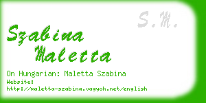 szabina maletta business card